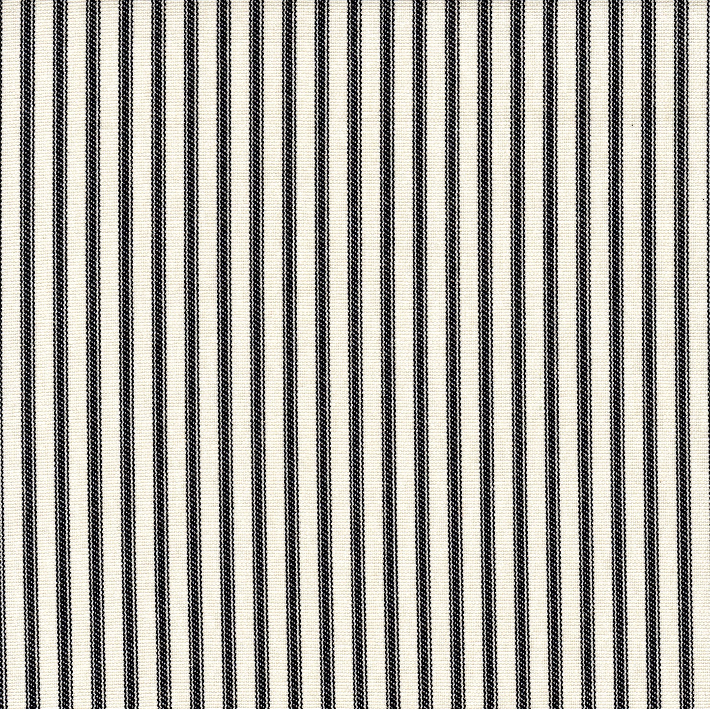tab top curtains in farmhouse black ticking stripe