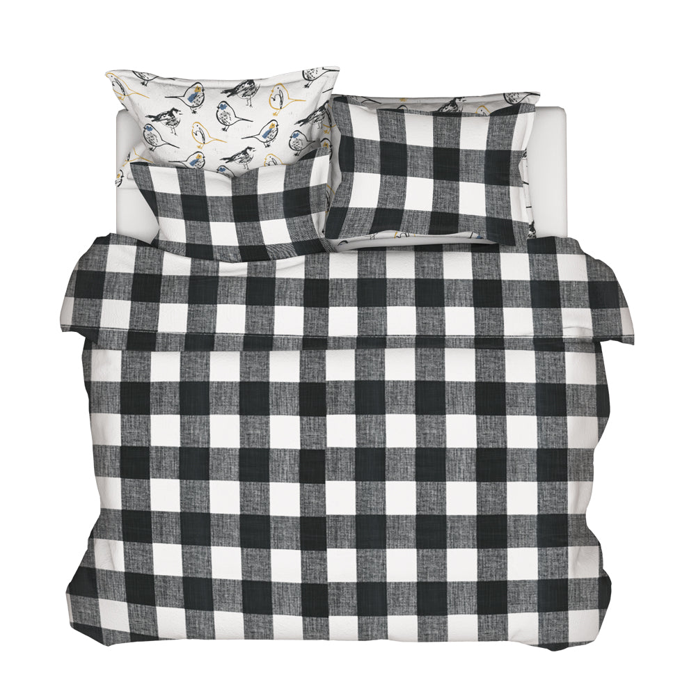 duvet cover in anderson black buffalo check plaid