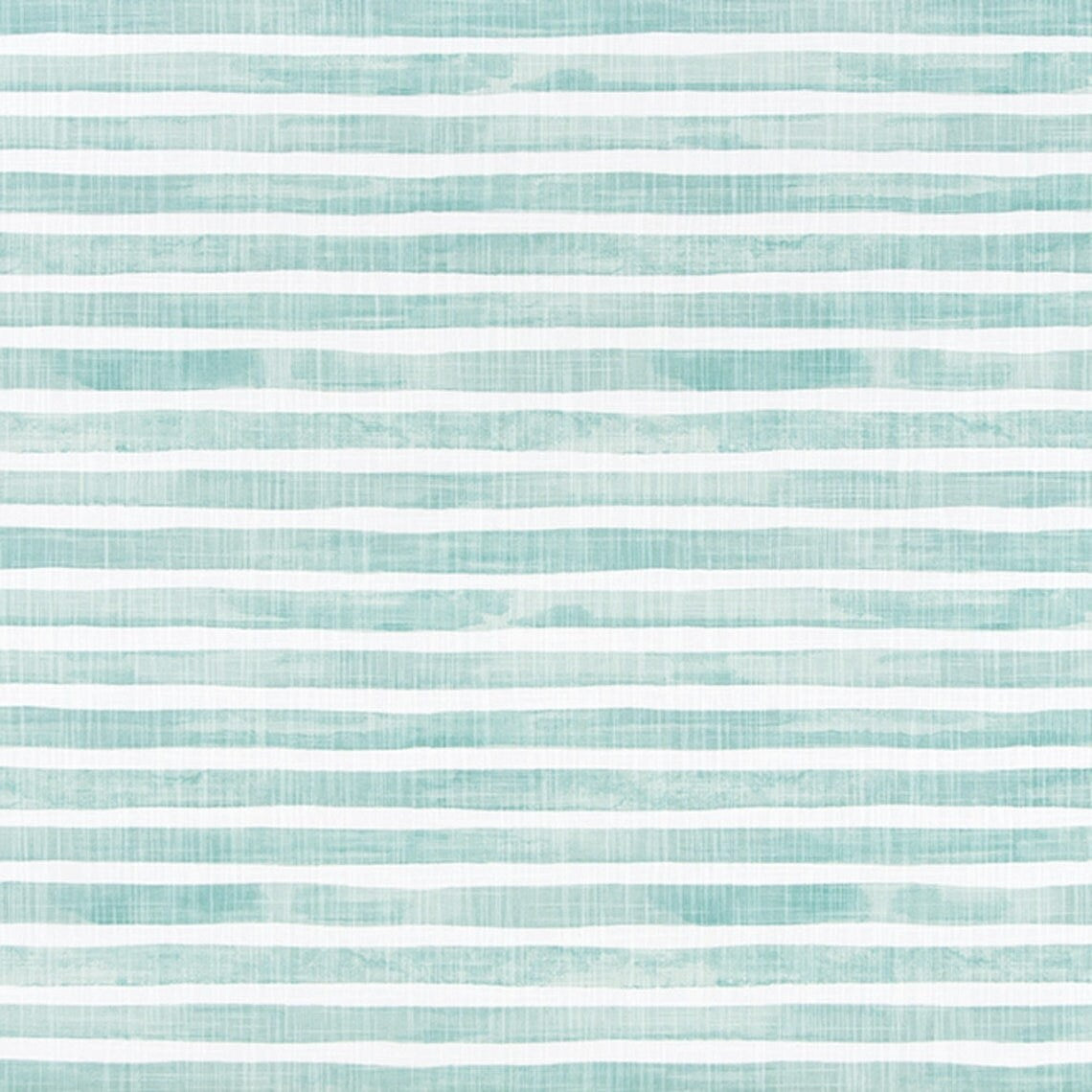 gathered crib skirt in nelson cancun blue horizontal watercolor stripe