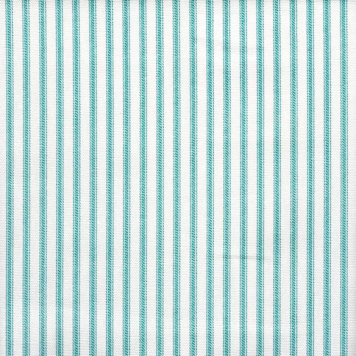 bed scarf in farmhouse aqua blue ticking stripe