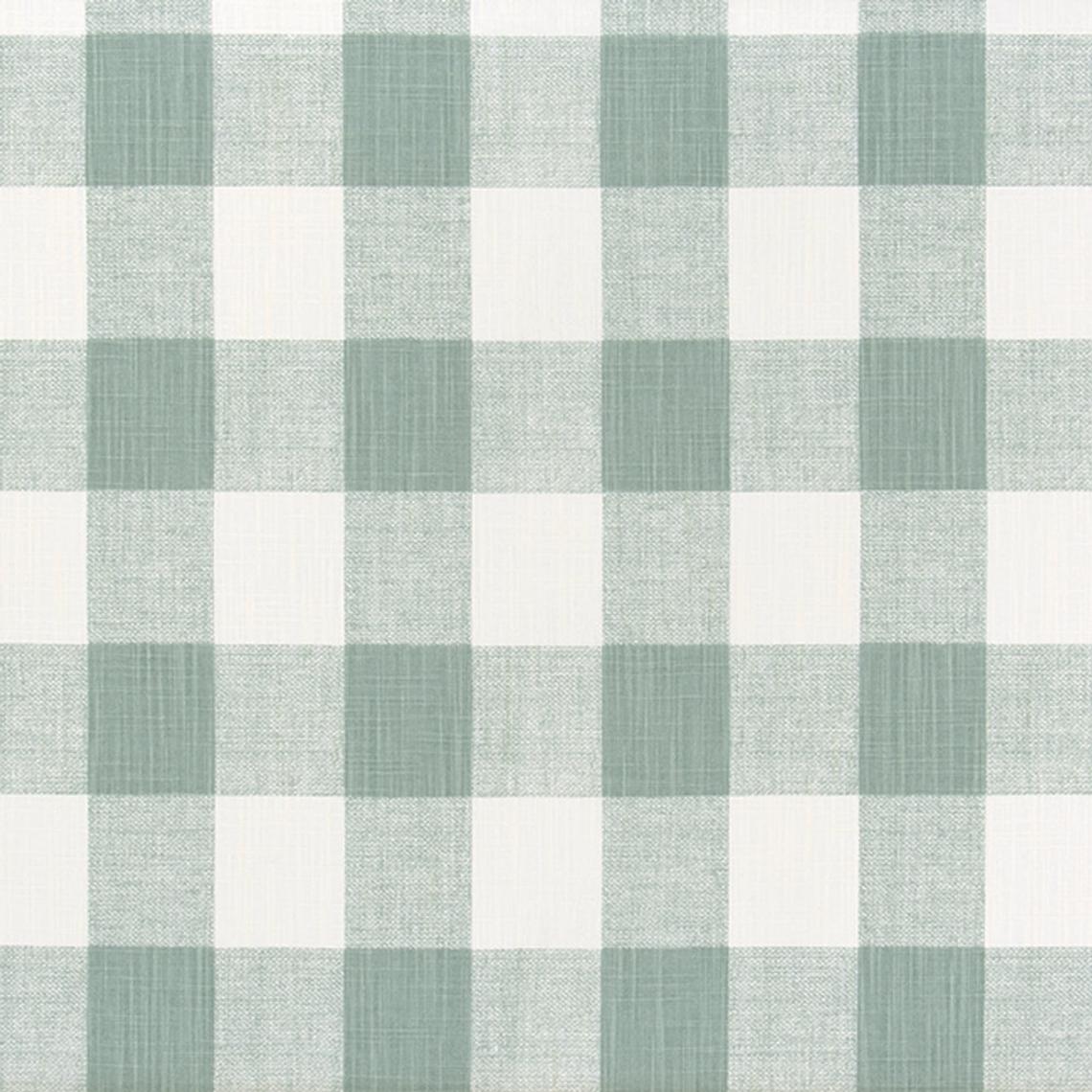 Scalloped Valance 2024 in Anderson Snowy Pale Blue-Green Buffalo Check Plaid