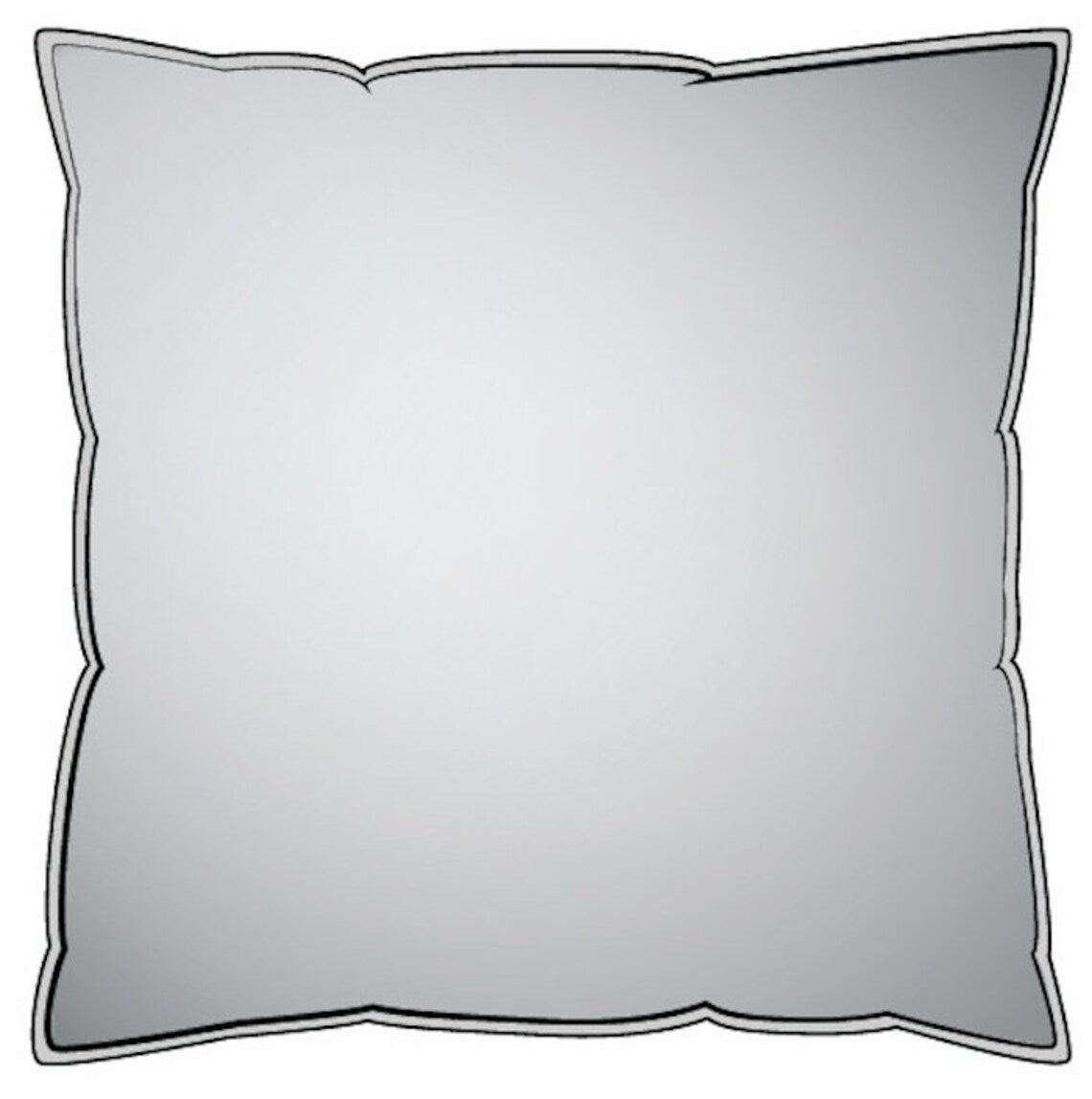 Decorative Pillows in Storm Gray Large Gingham Check on White