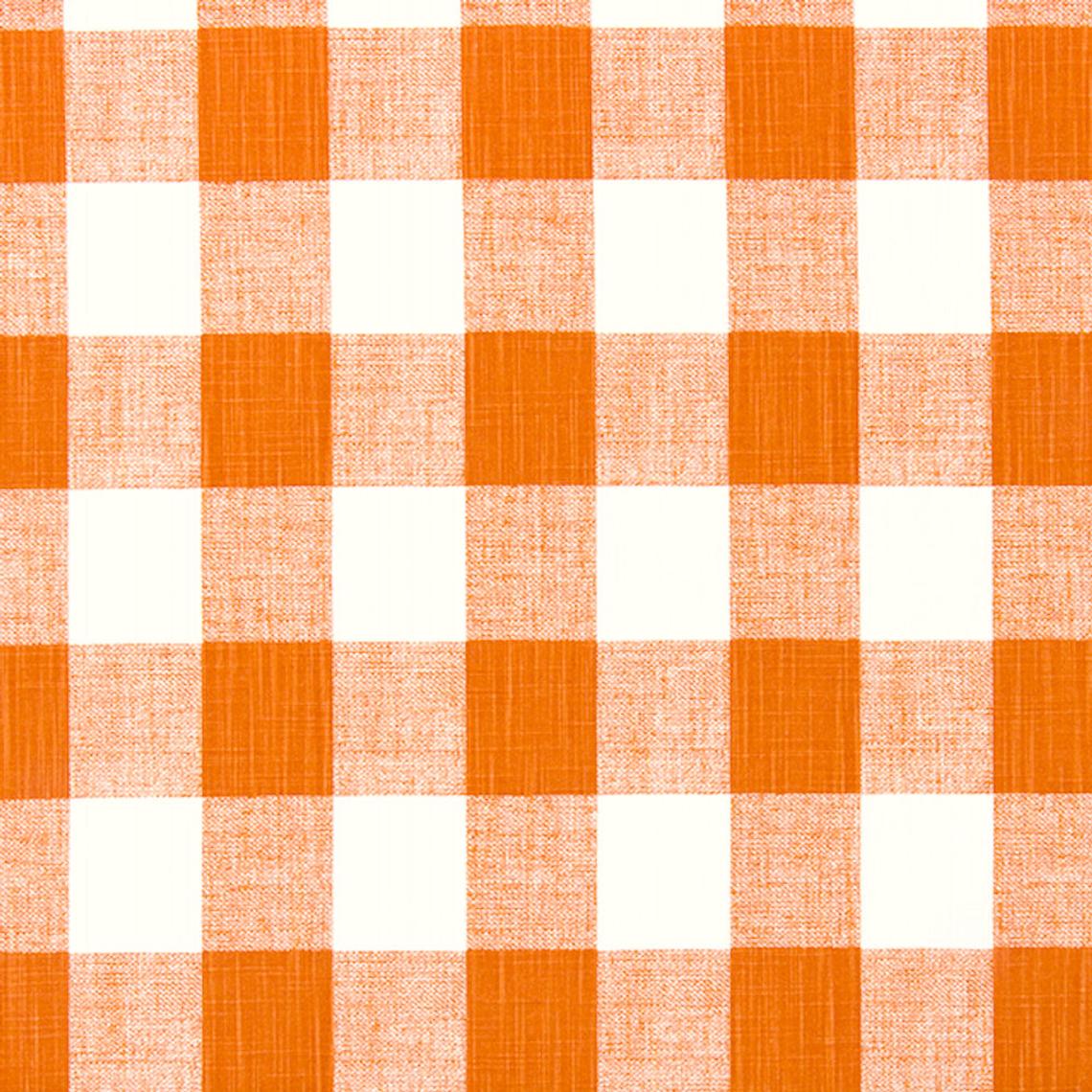 tailored bedskirt in anderson monarch orange buffalo check plaid