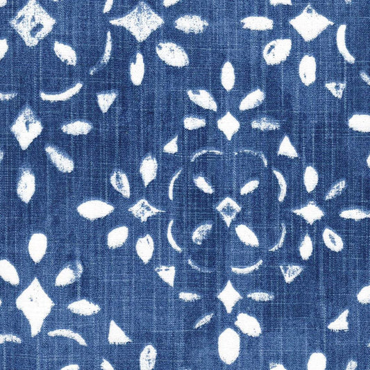 gathered crib skirt in avila prussian blue farmhouse floral lattice