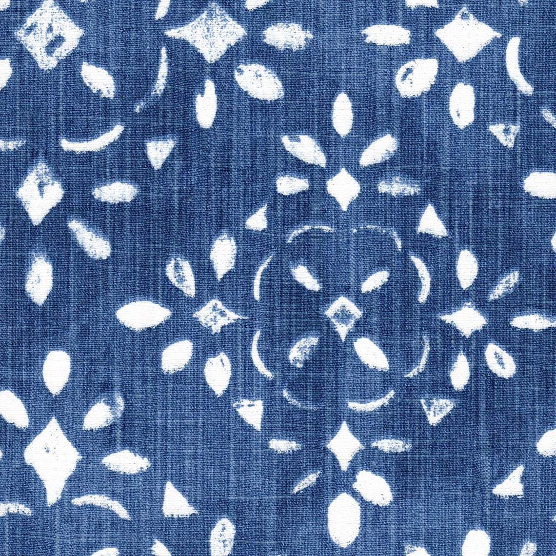 tailored crib skirt in avila prussian blue farmhouse floral lattice