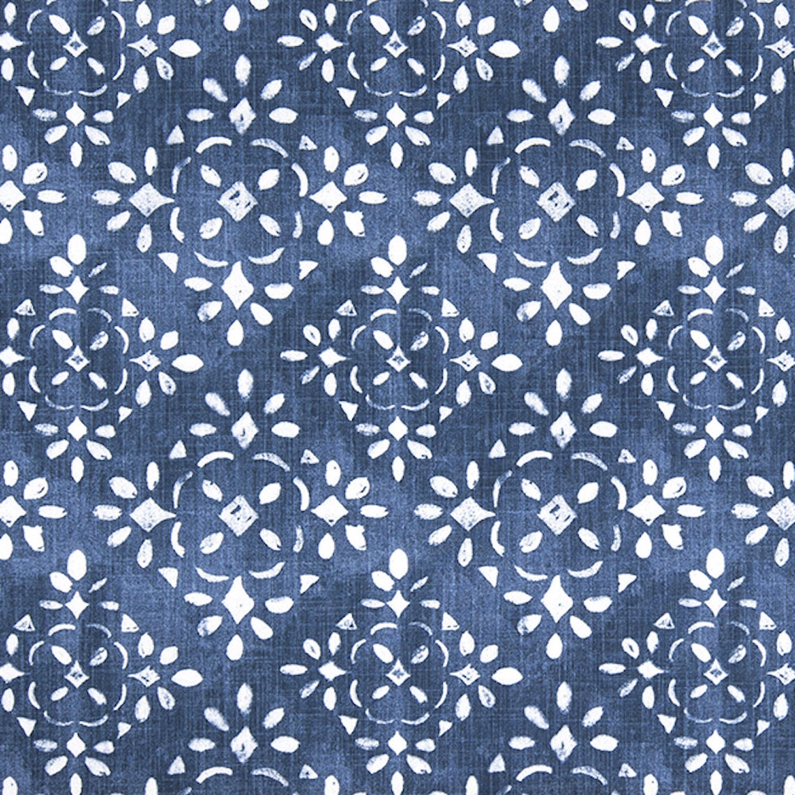 pillow sham in avila prussian blue farmhouse floral lattice