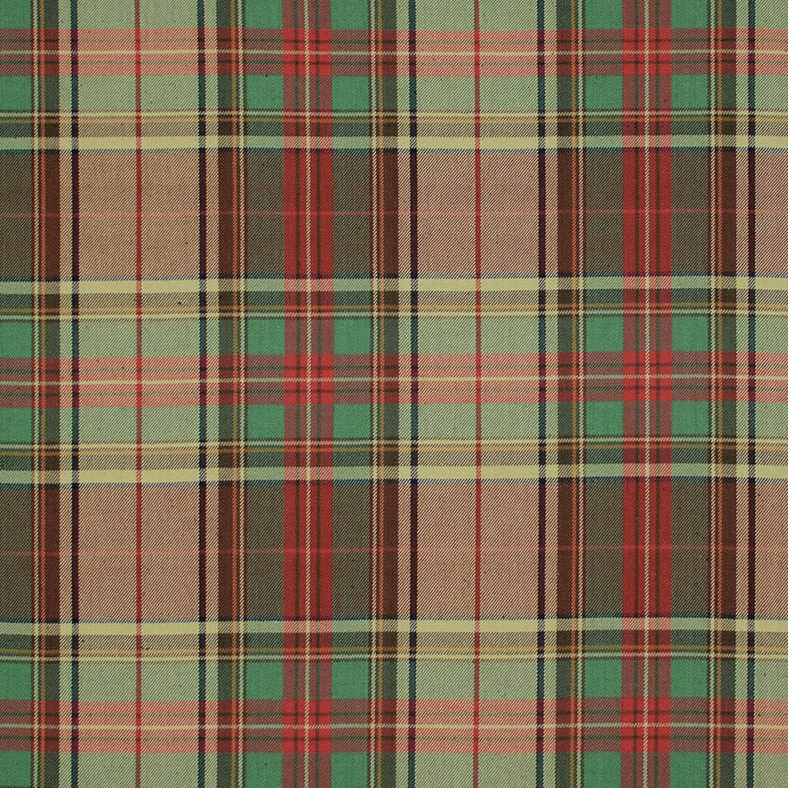pinch pleated curtain panels pair in ancient campbell ivy league tartan plaid