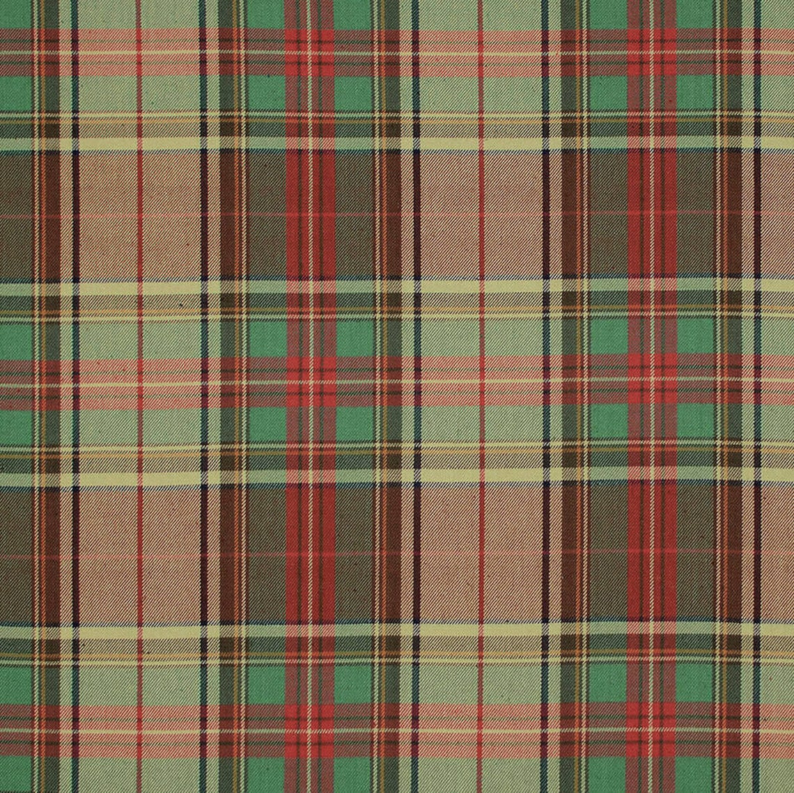 pinch pleated curtain panels pair in ancient campbell ivy league tartan plaid