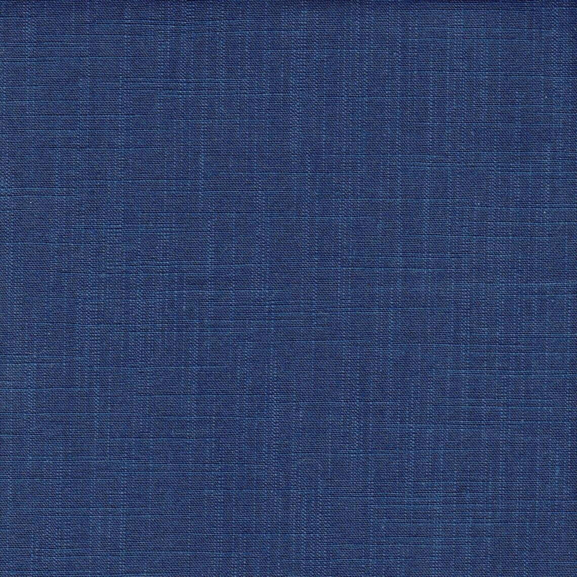empress swag valance in modern farmhouse solid italian denim blue slub cotton