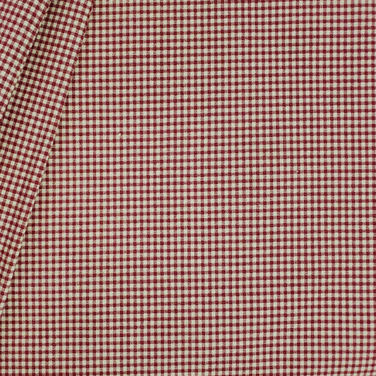 tailored tier cafe curtain panels pair in farmhouse red gingham check on beige
