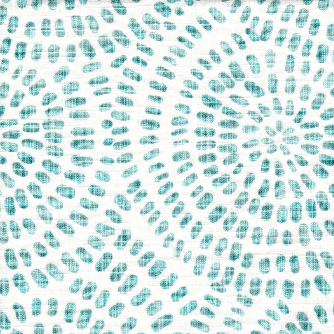 tab top curtains in cecil cancun blue watercolor dot circular geometric