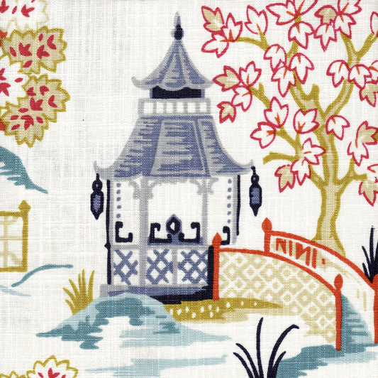 Shoji Oriental Toile, Multicolor Chinoiserie