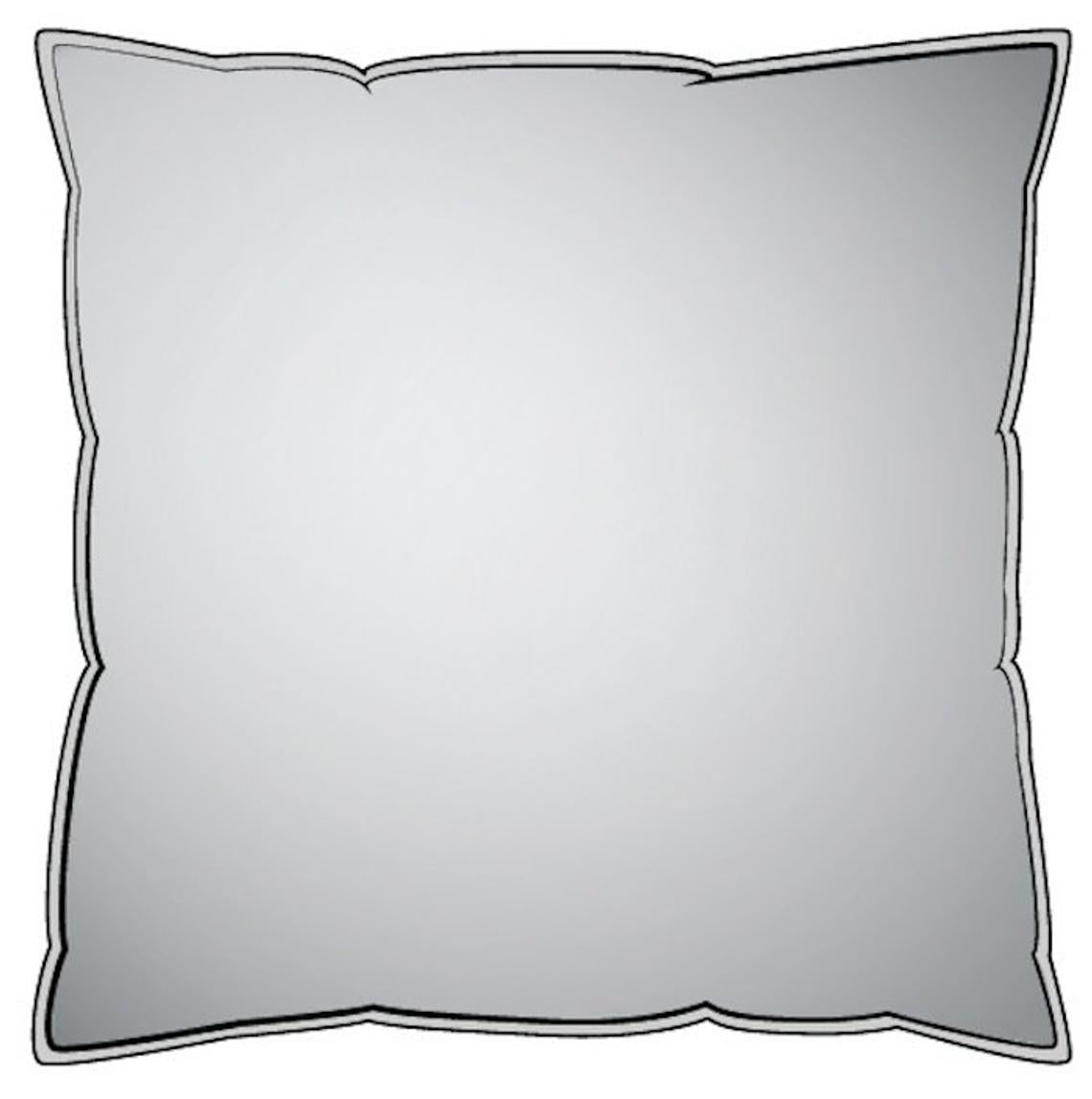 decorative pillows in classic storm gray ticking stripe on white
