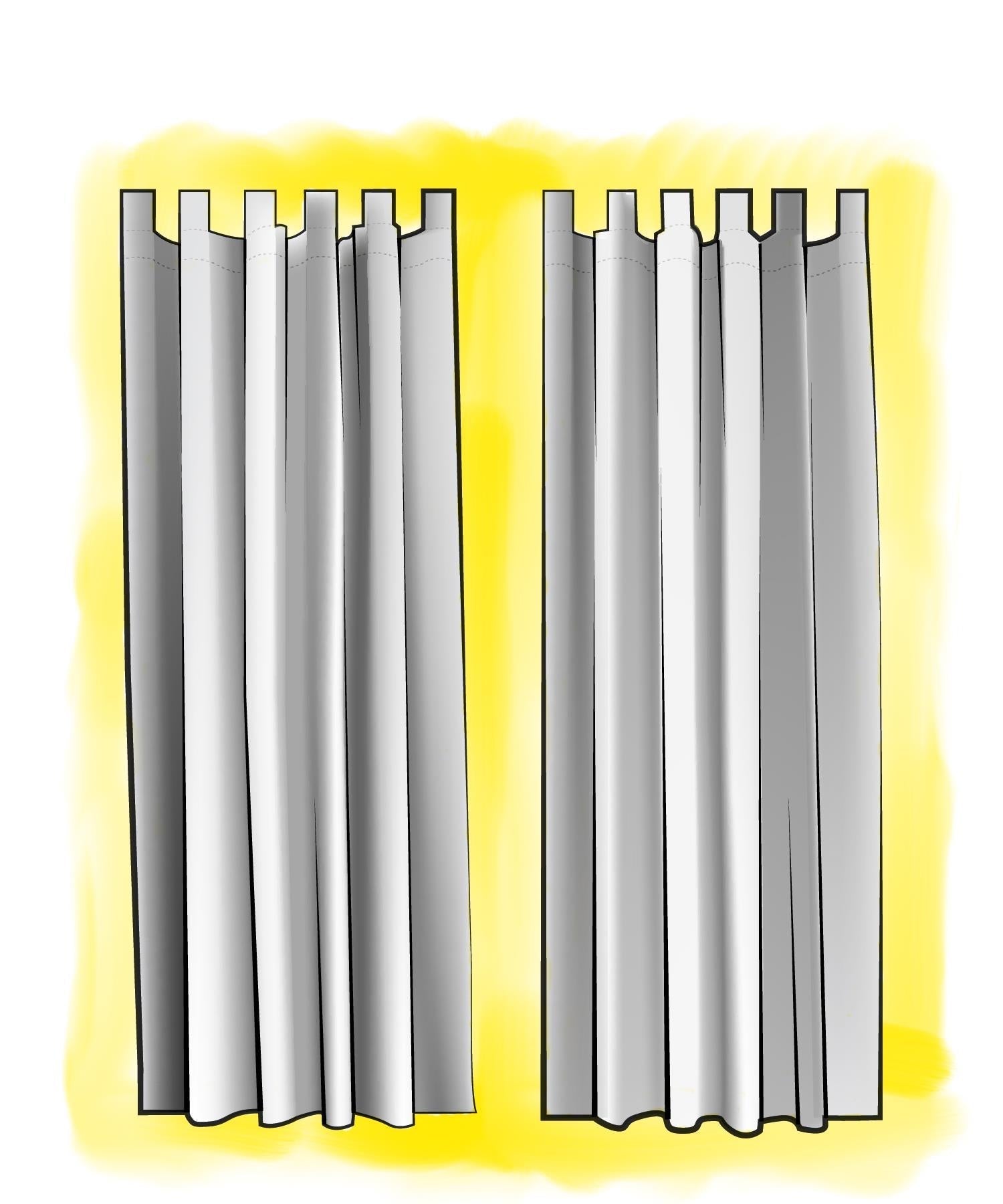 tab top curtains in babur fairway green watercolor wavy stripe